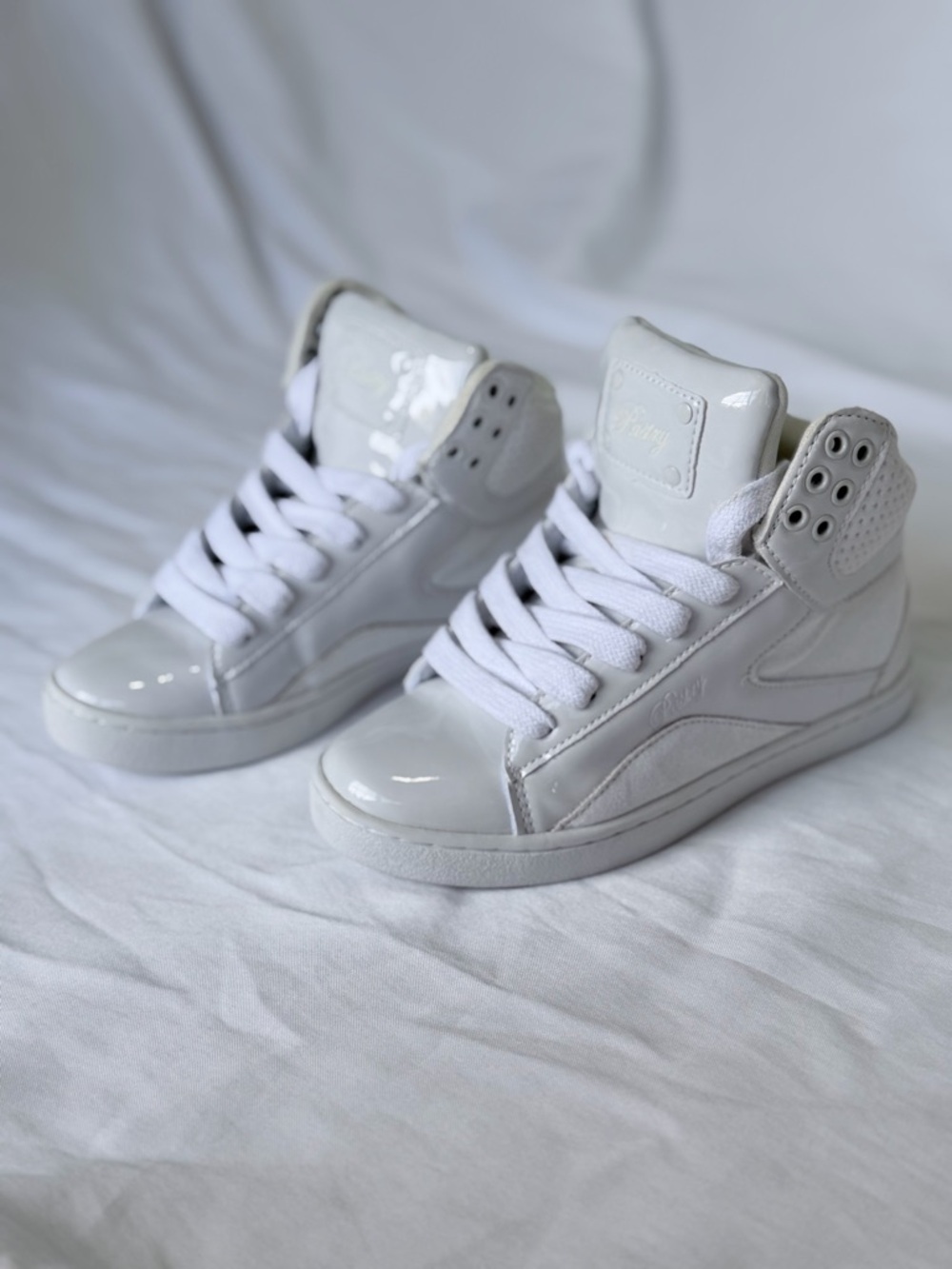 Pastry Kids White Patent High-Top Sneakers